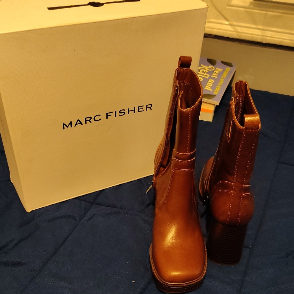Marc Fisher Women's Tan Leather Boots